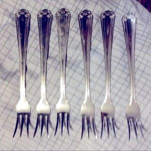 Set of 6 Royal Household SS 6” cocktail forks